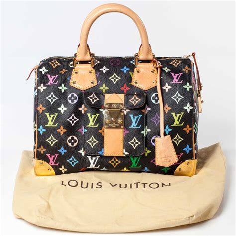 louis vuitton multicolor speedy 30 black|Louis Vuitton monogramme bag.